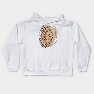 Warm Toned Dots Boho Abstract Shapes  Design Kids Hoodie